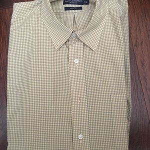 Daniel Cremieux Cotton XXL Light Yellow/Light Blue plaid type Shirt